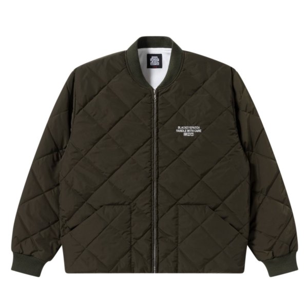 画像2: BlackEyePatch/HWC LABEL EMBROIDERED QUILTED JACKET（OLIVE）