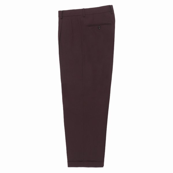 画像1: WACKO MARIA/DORMEUIL / DOUBLE PLEATED TROUSERS（DARK PURPLE）［ツータックスラックス-24秋冬］