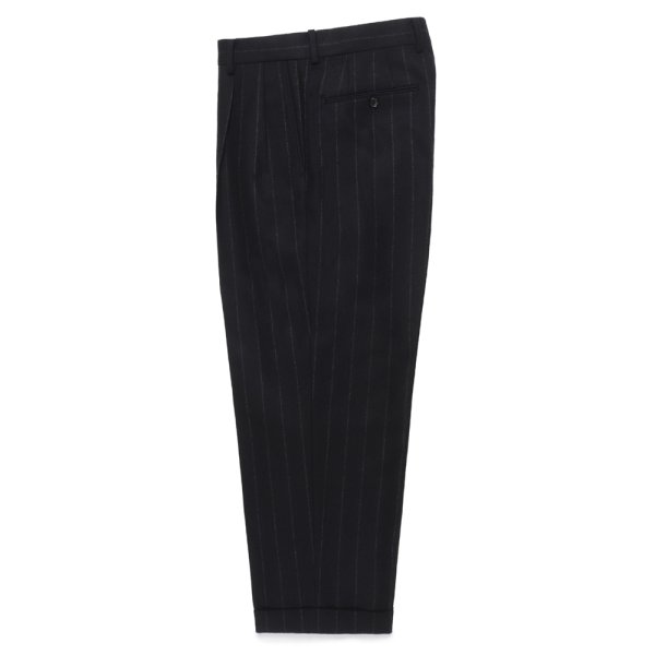 画像1: WACKO MARIA/DORMEUIL / DOUBLE PLEATED TROUSERS（BLACK）［ツータックスラックス-24秋冬］