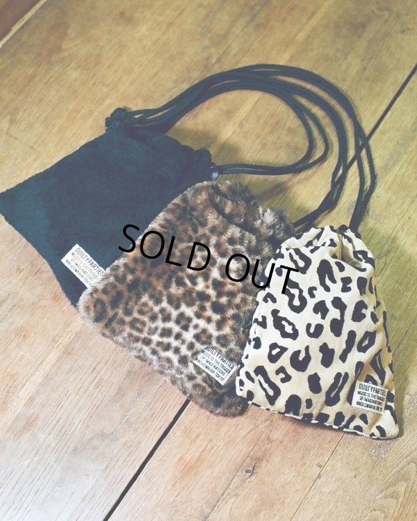 画像2: WACKO MARIA/DRAWSTRING BAG（LEOPARD VELVET）［ドローストリングバッグ-24秋冬］