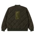 画像1: BlackEyePatch/HWC LABEL EMBROIDERED QUILTED JACKET（OLIVE） (1)