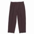 画像2: WACKO MARIA/DORMEUIL / DOUBLE PLEATED TROUSERS（DARK PURPLE）［ツータックスラックス-24秋冬］ (2)