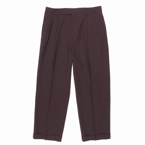 画像2: WACKO MARIA/DORMEUIL / DOUBLE PLEATED TROUSERS（DARK PURPLE）［ツータックスラックス-24秋冬］