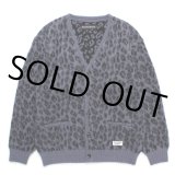 WACKO MARIA/LEOPARD HEAVY MOHAIR KNIT CARDIGAN（PURPLE）［レオパードヘビーモヘアカーディガン-24秋冬］