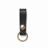 WACKO MARIA/EMBOSS LEATHER KEY HOLDER（LIZARD）（BLACK/GOLD）［レザーキーホルダー-24秋冬］