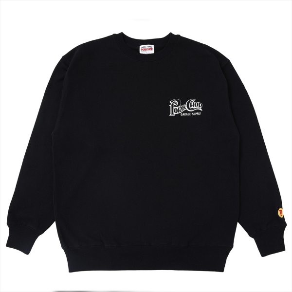 画像2: PORKCHOP/SQUARE LOGO SWEAT（BLACK）［クルーネックスウェット-24秋冬］