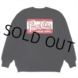 PORKCHOP/SQUARE LOGO SWEAT（BLACK）［クルーネックスウェット-24秋冬］