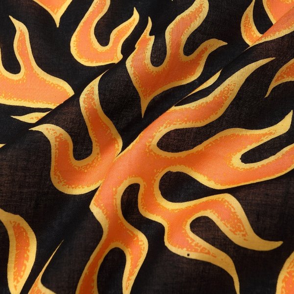 画像3: CHALLENGER/FIRE BANDANA（BLACK）［ファイヤーバンダナ-25春夏］