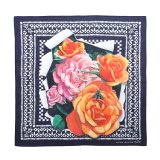 CHALLENGER/FLOWER BANDANA（NAVY）［フラワーバンダナ-25春夏］