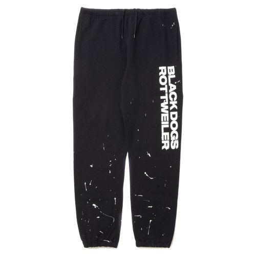 他の写真1: ROTTWEILER/R.W PAINTED SWEAT PANTS（BLACK） 【30%OFF】［ペイント加工スウェットパンツ-24春夏］