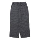 COOTIE PRODUCTIONS/Garment Dyed Ripstop Check Easy Pants（Black）［チェックイージーパンツ-24春夏］