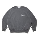 COOTIE PRODUCTIONS/Pigment Dyed Open End Yarn Sweat Crew（Black）［ピグメントダイスウェットクルー-24秋冬］