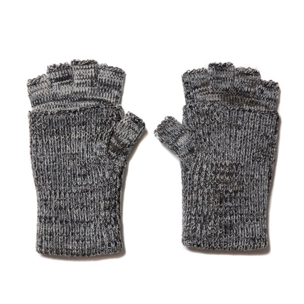 画像2: COOTIE PRODUCTIONS/Lowgauge Fingerless Knit Glove（Gray Mix）［フィンガーレスグローブ-24秋冬］