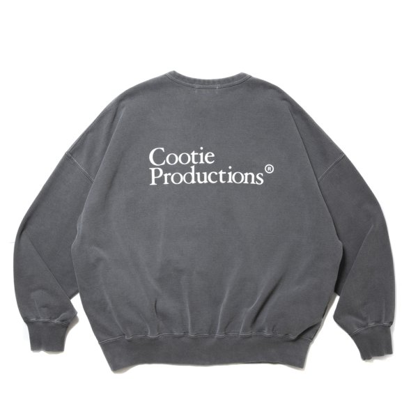 画像2: COOTIE PRODUCTIONS/Pigment Dyed Open End Yarn Sweat Crew（Black）［ピグメントダイスウェットクルー-24秋冬］