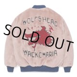 WACKO MARIA/WOLF'S HEAD / FUR SKA JACKET（PINK）［ファースカJKT-24秋冬］