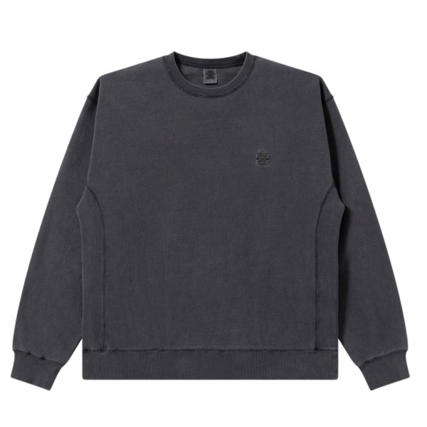 画像1: BlackEyePatch/SMALL OG LABEL PIGMENT DYDED CREW SWEAT（BLACK）