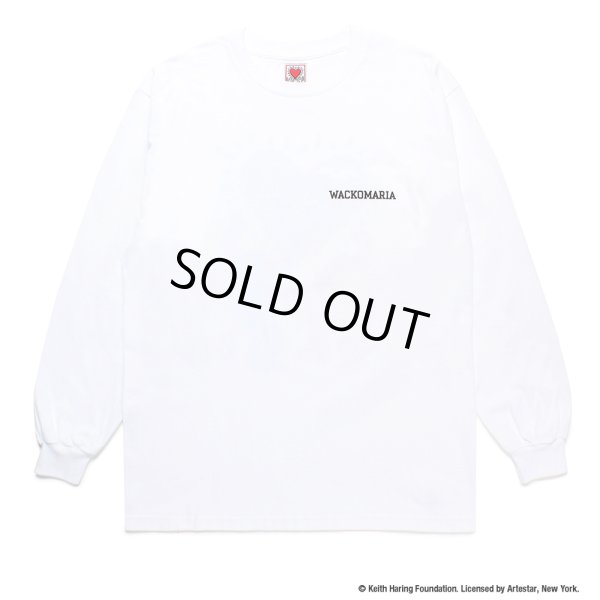 画像2: WACKO MARIA/KEITH HARING / LONG SLEEVE T-SHIRT（WHITE）［プリント長袖T-24秋冬］