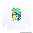 画像1: WACKO MARIA/KEITH HARING / LONG SLEEVE T-SHIRT（WHITE）［プリント長袖T-24秋冬］ (1)