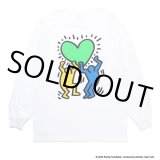 WACKO MARIA/KEITH HARING / LONG SLEEVE T-SHIRT（WHITE）［プリント長袖T-24秋冬］