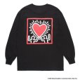 画像1: WACKO MARIA/KEITH HARING / LONG SLEEVE T-SHIRT（BLACK）［プリント長袖T-24秋冬］ (1)