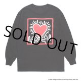 WACKO MARIA/KEITH HARING / LONG SLEEVE T-SHIRT（BLACK）［プリント長袖T-24秋冬］