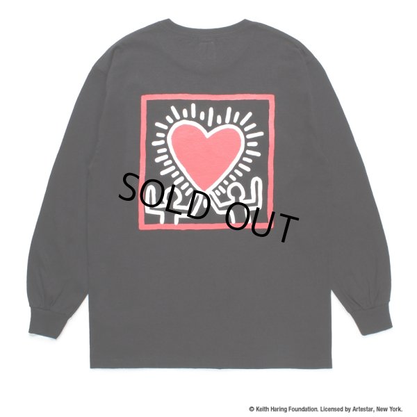 画像1: WACKO MARIA/KEITH HARING / LONG SLEEVE T-SHIRT（BLACK）［プリント長袖T-24秋冬］