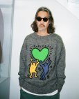 画像2: WACKO MARIA/KEITH HARING / JACQUARD KNIT SWEATER（GRAY）［ジャガードセーター-24秋冬］ (2)