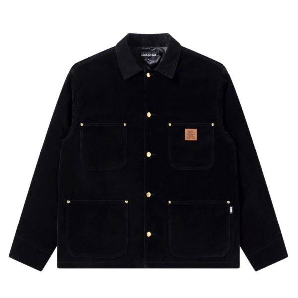 画像1: BlackEyePatch/OG LABEL VELOUR COVERALL JACKET（BLACK）