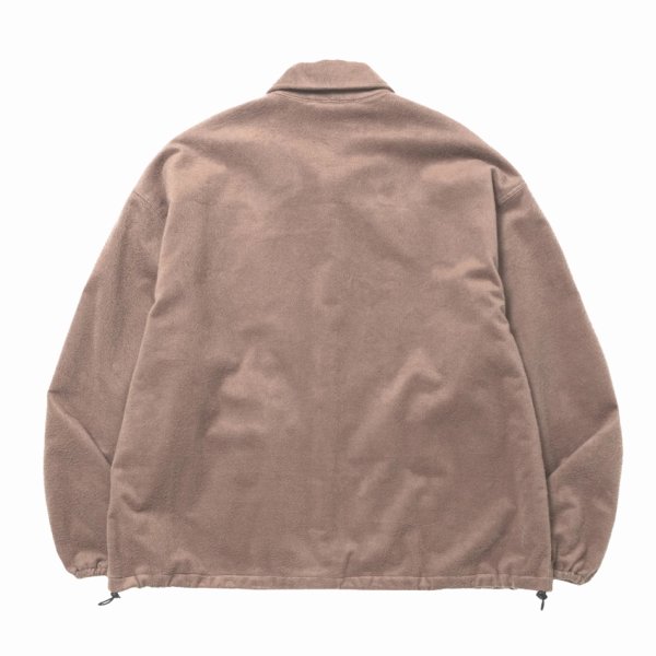 画像2: CALEE/C/S CAL NT LOGO OVER COACH JACKET（ASH BROWN）［コットンスウェードコーチJKT-24秋冬］