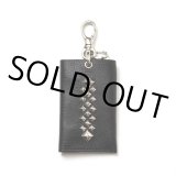 CALEE/STUDS LEATHER KEY CASE（BLACK）［キーケース-24秋冬］