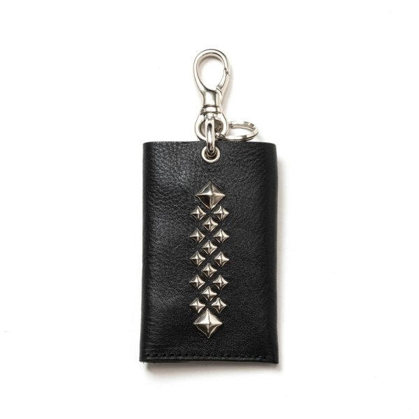 画像1: CALEE/STUDS LEATHER KEY CASE（BLACK）［キーケース-24秋冬］