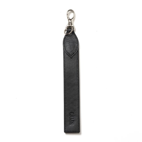 画像2: CALEE/STUDS LEATHER FLAT LONG KEY RING（BLACK）［ロングキーリング-24秋冬］