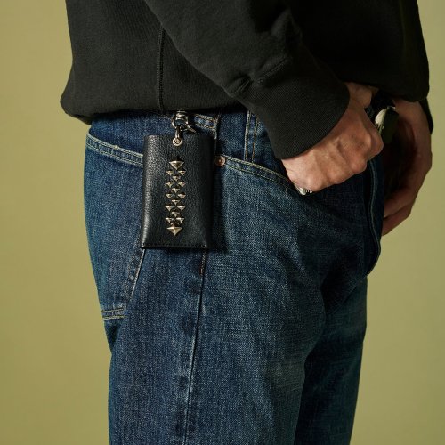 他の写真3: CALEE/STUDS LEATHER KEY CASE（BLACK）［キーケース-24秋冬］