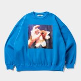 TIGHTBOOTH/TBKB / HAND SIGN CREW SWEAT（Blue）［クルースウェット-24冬］