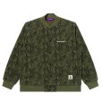 画像1: BlackEyePatch/OE LOGO PYTHON SWEAT STADIUM JACKET（OLIVE） (1)