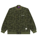 BlackEyePatch/OE LOGO PYTHON SWEAT STADIUM JACKET（OLIVE）