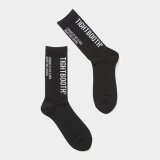 TIGHTBOOTH/LABEL LOGO SOCKS（Black）［ソックス-24秋冬］