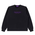 画像1: BlackEyePatch/PURPLE LABEL LOGO CREW SWEAT（BLACK） (1)