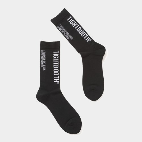 他の写真1: TIGHTBOOTH/LABEL LOGO SOCKS（Black）［ソックス-24秋冬］