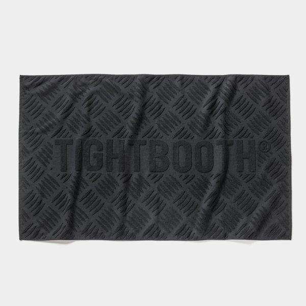 画像1: TIGHTBOOTH/CHECKER PLATE JAQUARD BATH TOWEL（Black）［バスタオル-24秋冬］