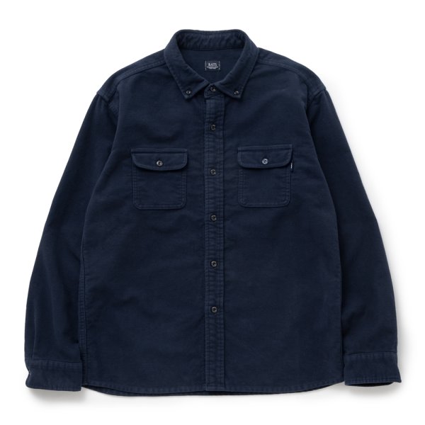 画像1: RATS/MOLESKIN B.D SHIRT（NAVY）［モールスキンB.Dシャツ-24秋冬］