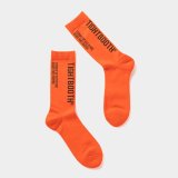 TIGHTBOOTH/LABEL LOGO SOCKS（Orange）［ソックス-24秋冬］