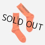 TIGHTBOOTH/LABEL LOGO SOCKS（Orange）［ソックス-24秋冬］