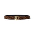 画像1: BlackEyePatch/LEOPARD PATTERNED LETTERS LEATHER BELT（MULTI） (1)