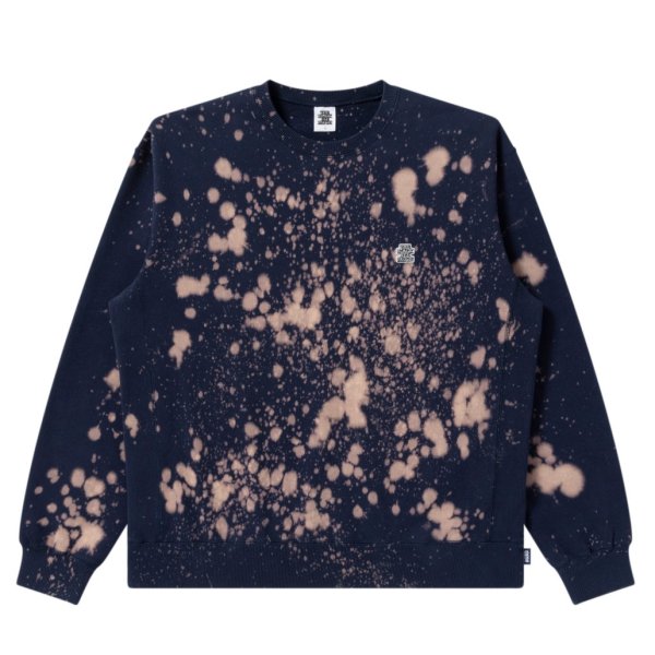 画像1: BlackEyePatch/SMALL OG ACID SPLATTERED CREW SWEAT（NAVY）