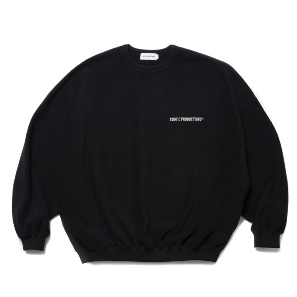 画像1: COOTIE PRODUCTIONS/Fleece Sweat Crew（Black）［フリースクルー-25春夏］