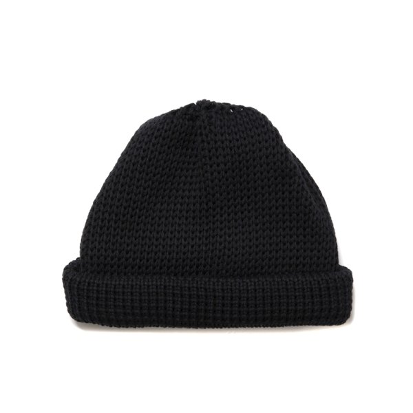 画像1: COOTIE PRODUCTIONS/Lowgauge Roll Up Beanie（Black）［ロールアップビーニー-25春夏］