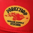 画像3: PORKCHOP/FIRE UP WAPPEN CAP（RED）［ワッペンキャップ-24秋冬］ (3)