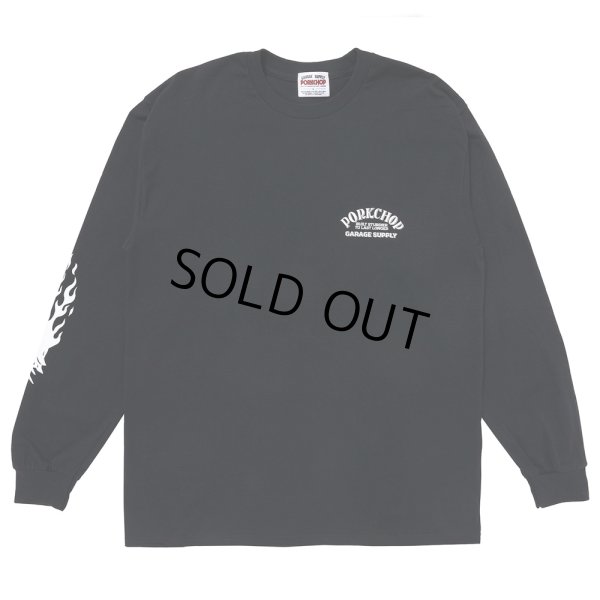 画像2: PORKCHOP/FIRE UP L/S TEE（BLACK）［プリント長袖T-24秋冬］