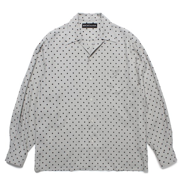 画像1: WACKO MARIA/DOTS HAWAIIAN SHIRT（GRAY）［ドットハワイアンシャツ-25春夏］